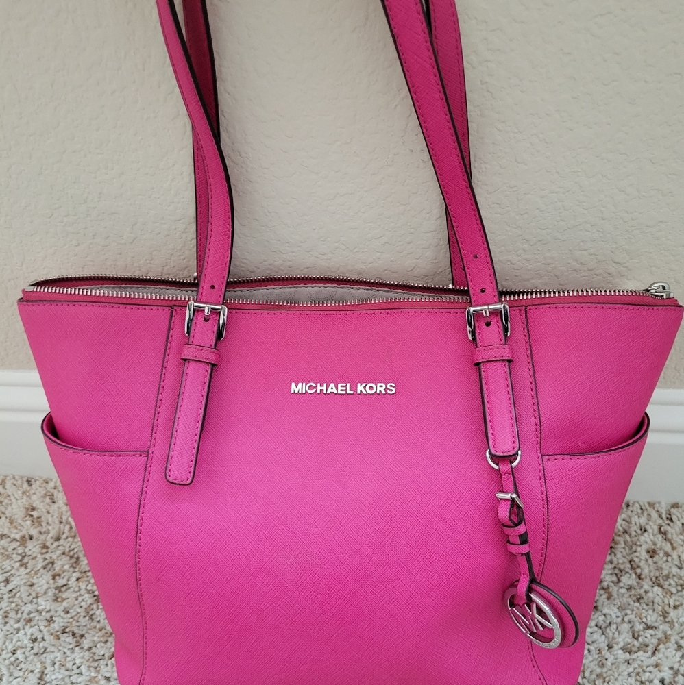 Michael Kors Pink Saffiano Leather Tote